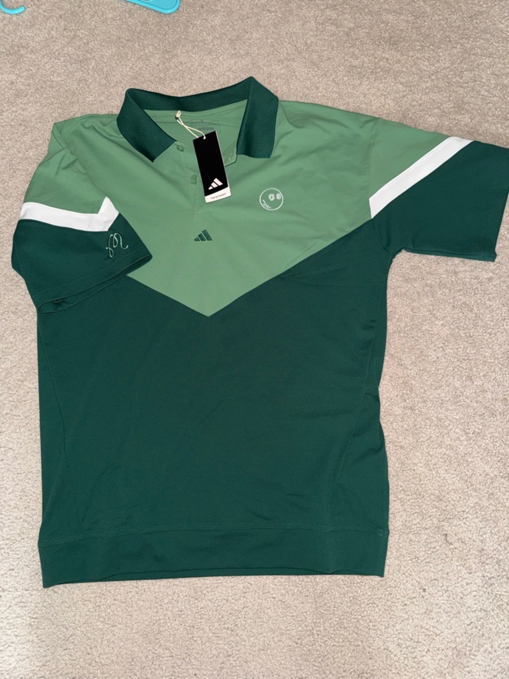 Malbon X Adidas Polo Green Size S